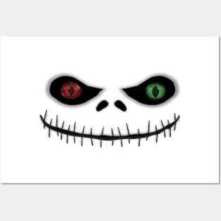 Funny Pumpkin Scary Evil Face Smile Posters and Art